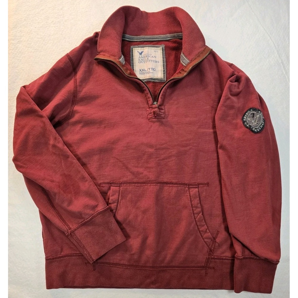 Y2K American Eagle Size XXL Vintage Grunge Skater 1/4 Zip